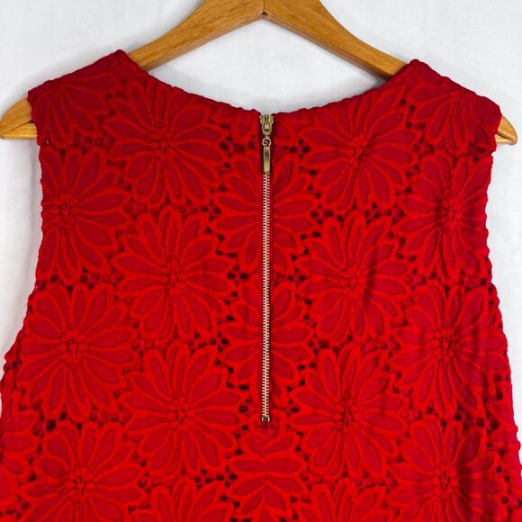 RN Studio by Ronni Nicole Red Lace Overlay Sleeveless Dress Size 14 Dressy - Picture 5 of 11